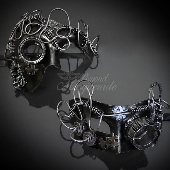 Steampunk Masquerade Mask Couple's Party Masks - Picture 1 of 1